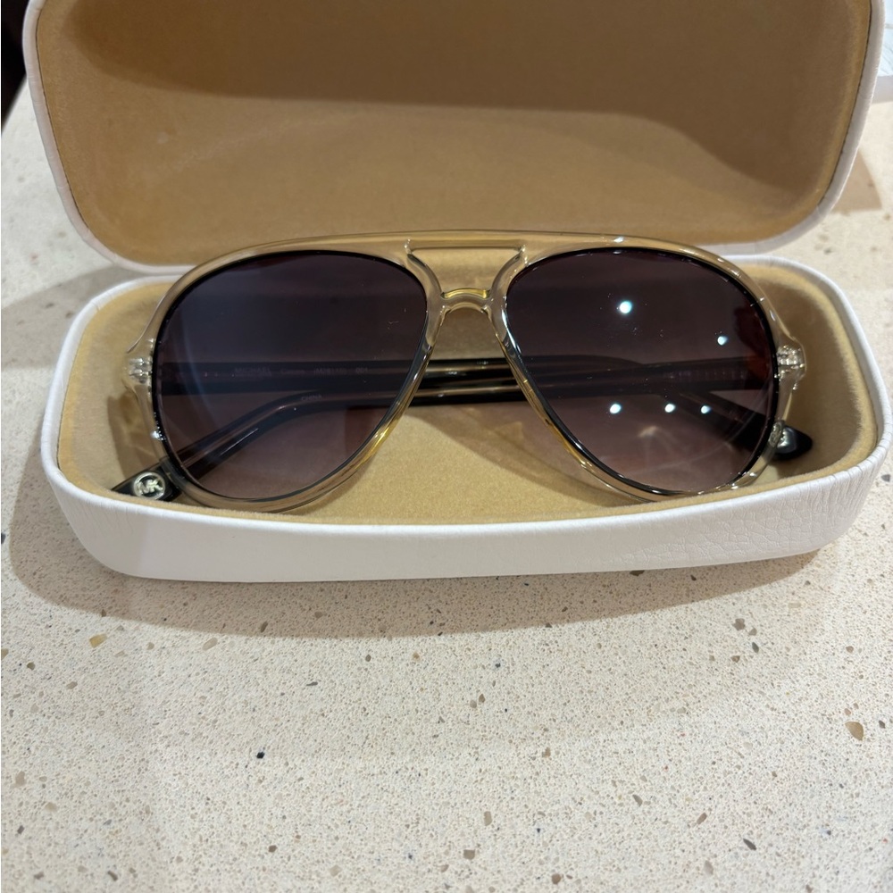 Michael Kors Grey Aviator Sunglasses